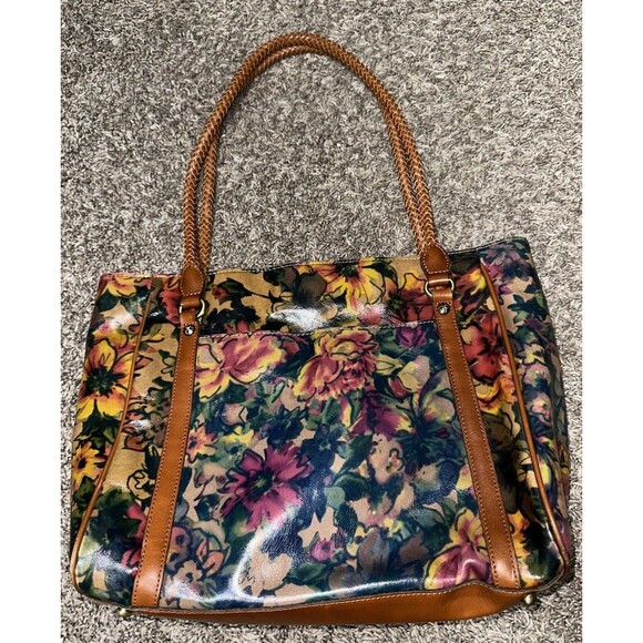 Patricia Nash Floral The Cameley leather tote and Alina in Rainforest print - Picture 8 of 9